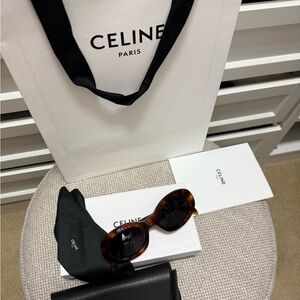 Celine Triomphe  Sunglasses with Gold Accents